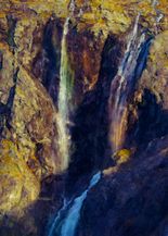 Kveldssol i fossefall - Trollstigen